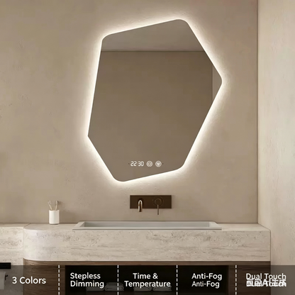 Irregular Geometric LED Smart Mirror