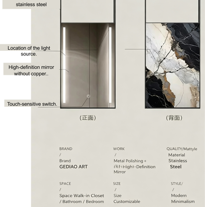 Sleek Ceiling-Hung Oval Mirror – Elevate Any Space Without Drilling Walls-2