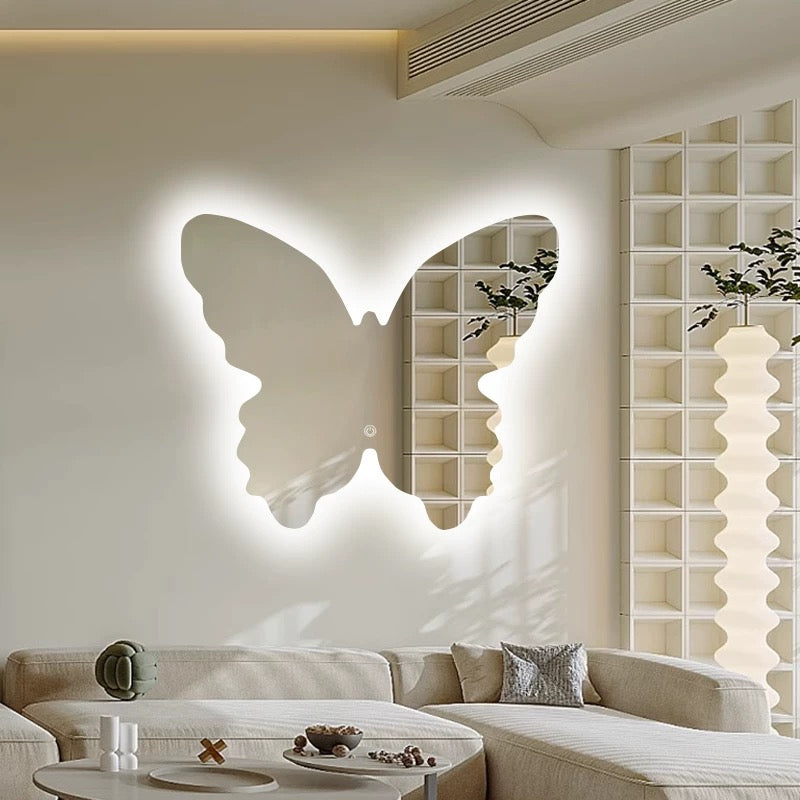 Artistic mirrors, customizable, irregular shapes, lighting, anti-fog, anti-explosion, decorative mirrors, ultra-white, high-definition mirrors.