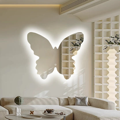 Artistic mirrors, customizable, irregular shapes, lighting, anti-fog, anti-explosion, decorative mirrors, ultra-white, high-definition mirrors.