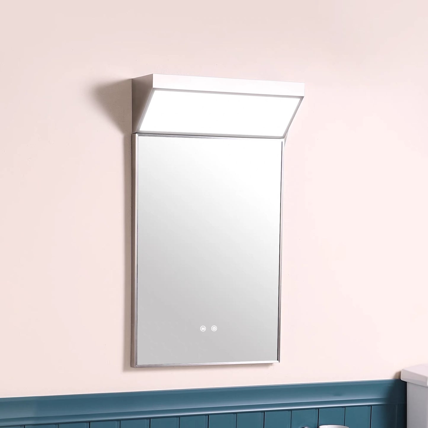 Bathroom mirror front cover light, anti-fog, explosion-proof, smart mirror, stainless steel, custom-made, wall-mounted dressing mirror.