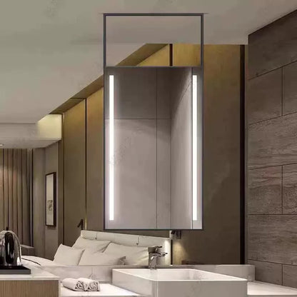 Sleek Ceiling-Hung Oval Mirror – Elevate Any Space Without Drilling Walls-2