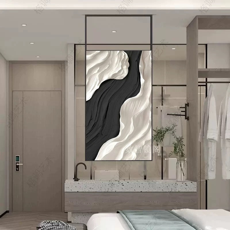 Sleek Ceiling-Hung Oval Mirror – Elevate Any Space Without Drilling Walls-2