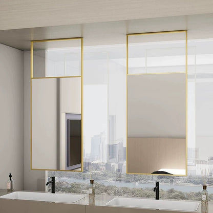 Sleek Ceiling-Hung Oval Mirror – Elevate Any Space Without Drilling Walls-2