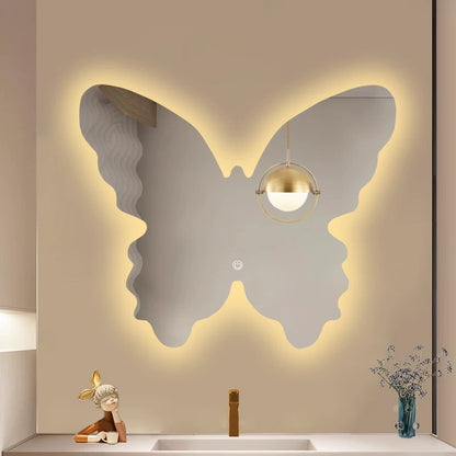 Artistic mirrors, customizable, irregular shapes, lighting, anti-fog, anti-explosion, decorative mirrors, ultra-white, high-definition mirrors.