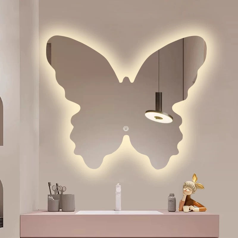 Artistic mirrors, customizable, irregular shapes, lighting, anti-fog, anti-explosion, decorative mirrors, ultra-white, high-definition mirrors.