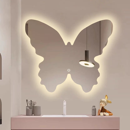 Artistic mirrors, customizable, irregular shapes, lighting, anti-fog, anti-explosion, decorative mirrors, ultra-white, high-definition mirrors.