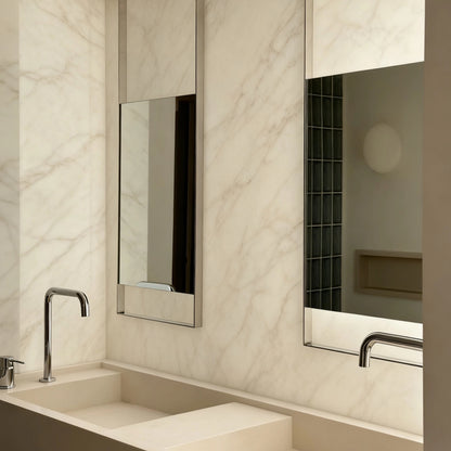 Sleek Ceiling-Hung Oval Mirror – Elevate Any Space Without Drilling Walls-3