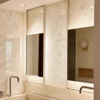 Sleek Ceiling-Hung Oval Mirror – Elevate Any Space Without Drilling Walls-3
