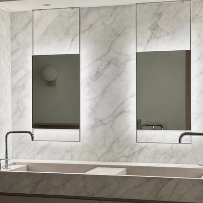Sleek Ceiling-Hung Oval Mirror – Elevate Any Space Without Drilling Walls-3