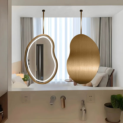 Hanging Mirror, Stainless Steel Mirror, Bathroom Mirror, Decorative Mirror, Creative Mirror, LED Lighting, Anti-fog, Anti-explosion Mirror, Screen Mirror.