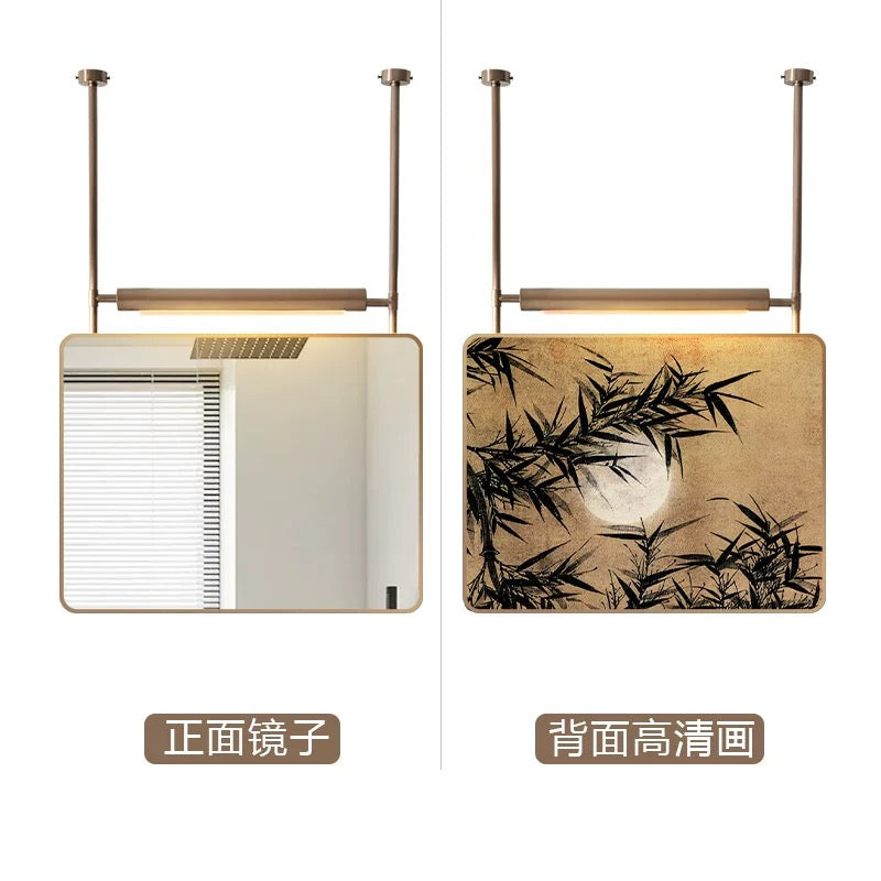 Hanging Mirror, Stainless Steel Mirror, Bathroom Mirror, Decorative Mirror, Creative Mirror, LED Lighting, Anti-fog, Anti-explosion Mirror, Screen Mirror.