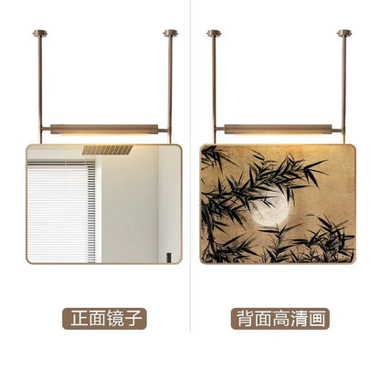 Hanging Mirror, Stainless Steel Mirror, Bathroom Mirror, Decorative Mirror, Creative Mirror, LED Lighting, Anti-fog, Anti-explosion Mirror, Screen Mirror.