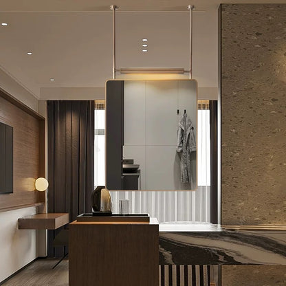 Hanging Mirror, Stainless Steel Mirror, Bathroom Mirror, Decorative Mirror, Creative Mirror, LED Lighting, Anti-fog, Anti-explosion Mirror, Screen Mirror.