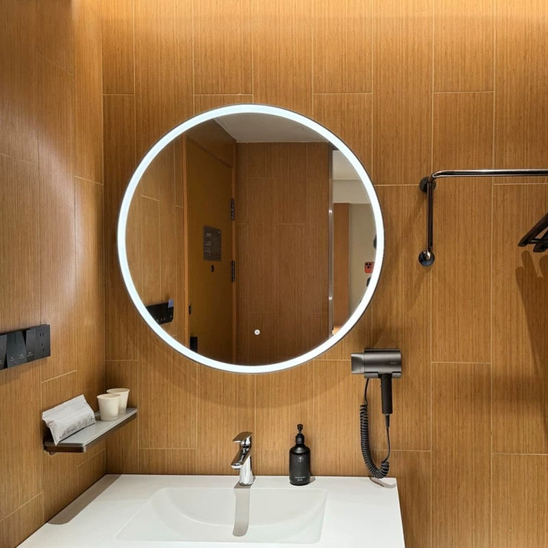 360° Rotatable & Extensible LED Smart Mirror, Retractable Swing Arm Shaving Makeup Mirror, HD Clear Anti-Fog Wall Mount Mir