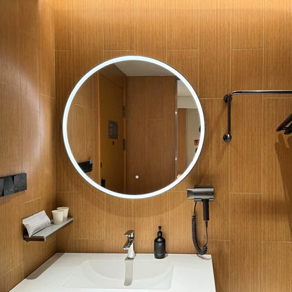 360° Rotatable & Extensible LED Smart Mirror, Retractable Swing Arm Shaving Makeup Mirror, HD Clear Anti-Fog Wall Mount Mir