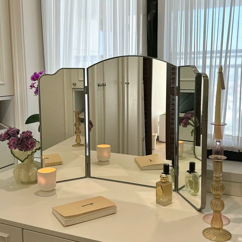 Makeup mirror available in customizable, foldable, multi-functional, explosion-proof mirror, light-emitting, fog-resistant, bathroom mirror, display mirror, and full-body mirror.