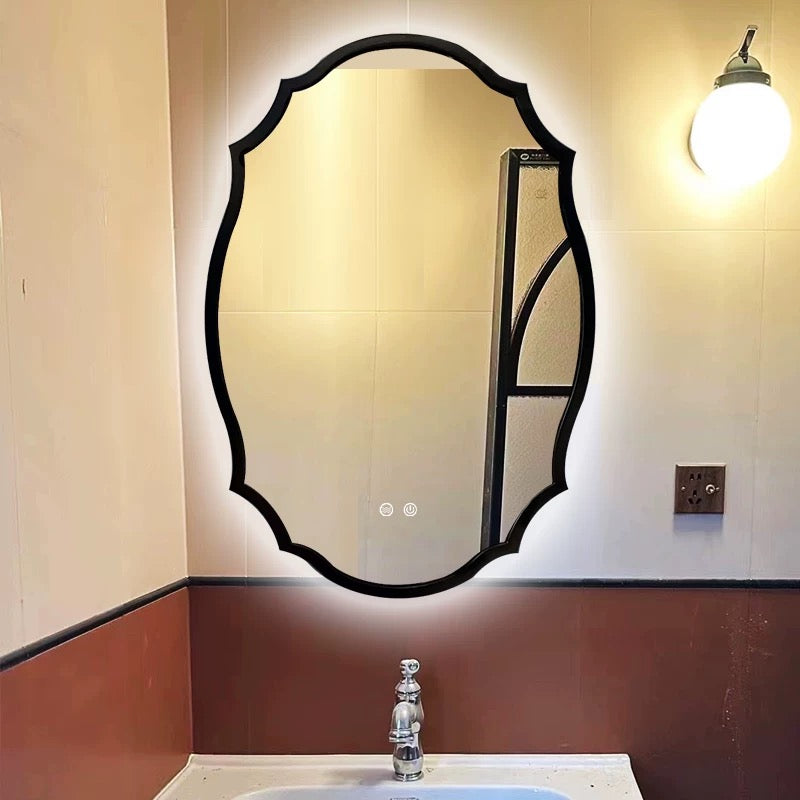 360° Rotatable & Extensible LED Smart Mirror, Retractable Swing Arm Shaving Makeup Mirror, HD Clear Anti-Fog Wall Mount Mir