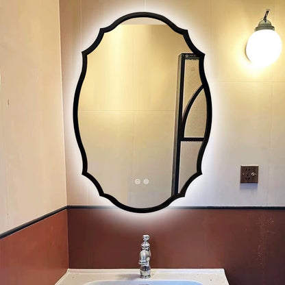 360° Rotatable & Extensible LED Smart Mirror, Retractable Swing Arm Shaving Makeup Mirror, HD Clear Anti-Fog Wall Mount Mir