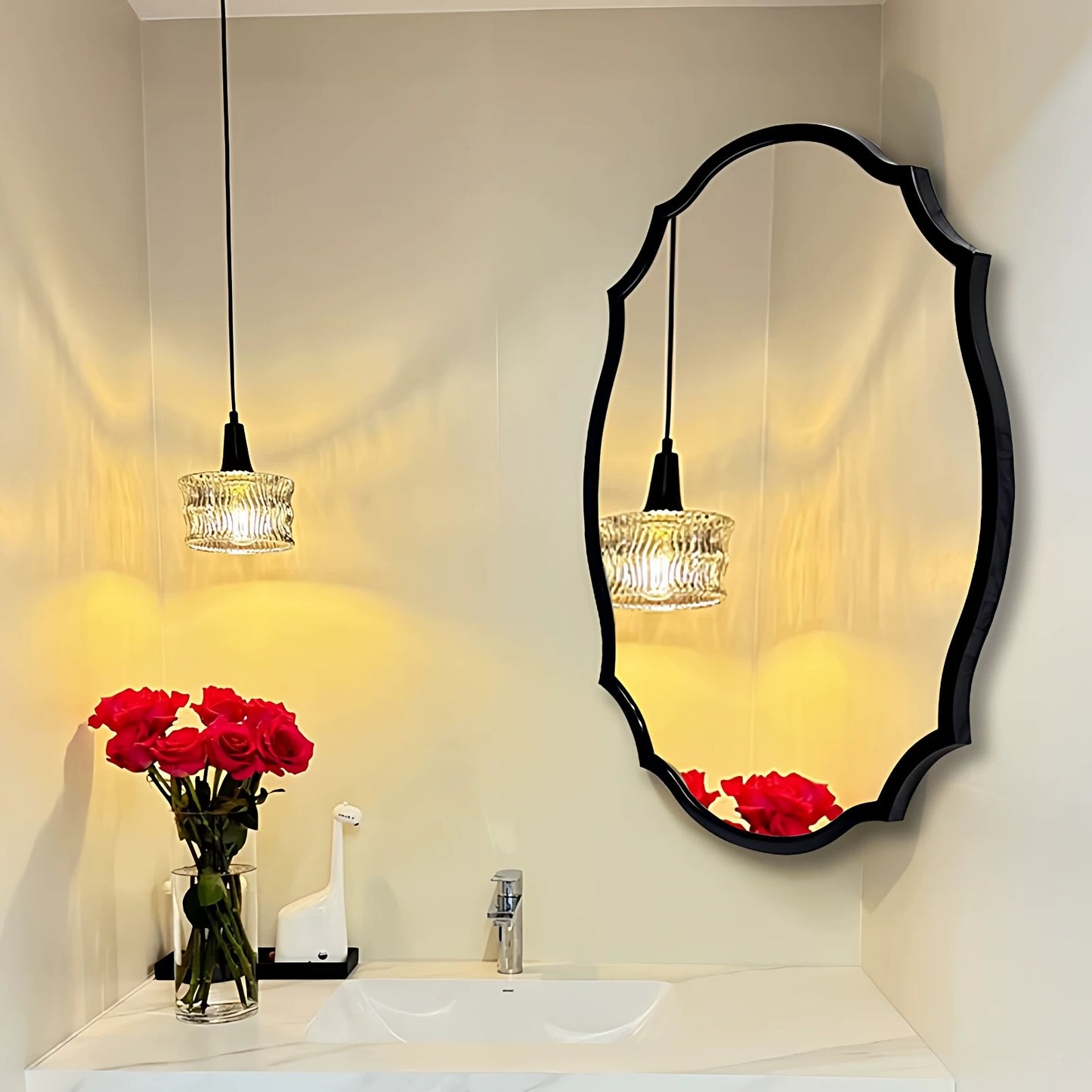 360° Rotatable & Extensible LED Smart Mirror, Retractable Swing Arm Shaving Makeup Mirror, HD Clear Anti-Fog Wall Mount Mir