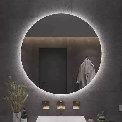 Circular LED Smart Matte Ring Lighting Non-Copper Mirror Anti-Fog Bathroom Makeup Mirror