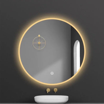 Circular LED Smart Matte Ring Lighting Non-Copper Mirror Anti-Fog Bathroom Makeup Mirror