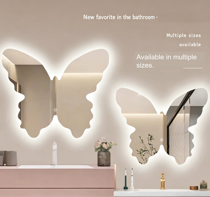 Artistic mirrors, customizable, irregular shapes, lighting, anti-fog, anti-explosion, decorative mirrors, ultra-white, high-definition mirrors.
