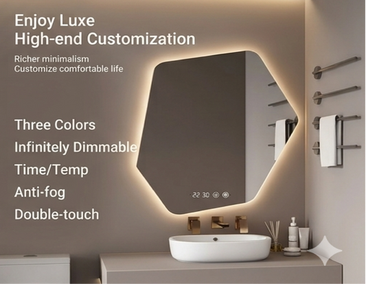Irregular Geometric LED Smart Mirror