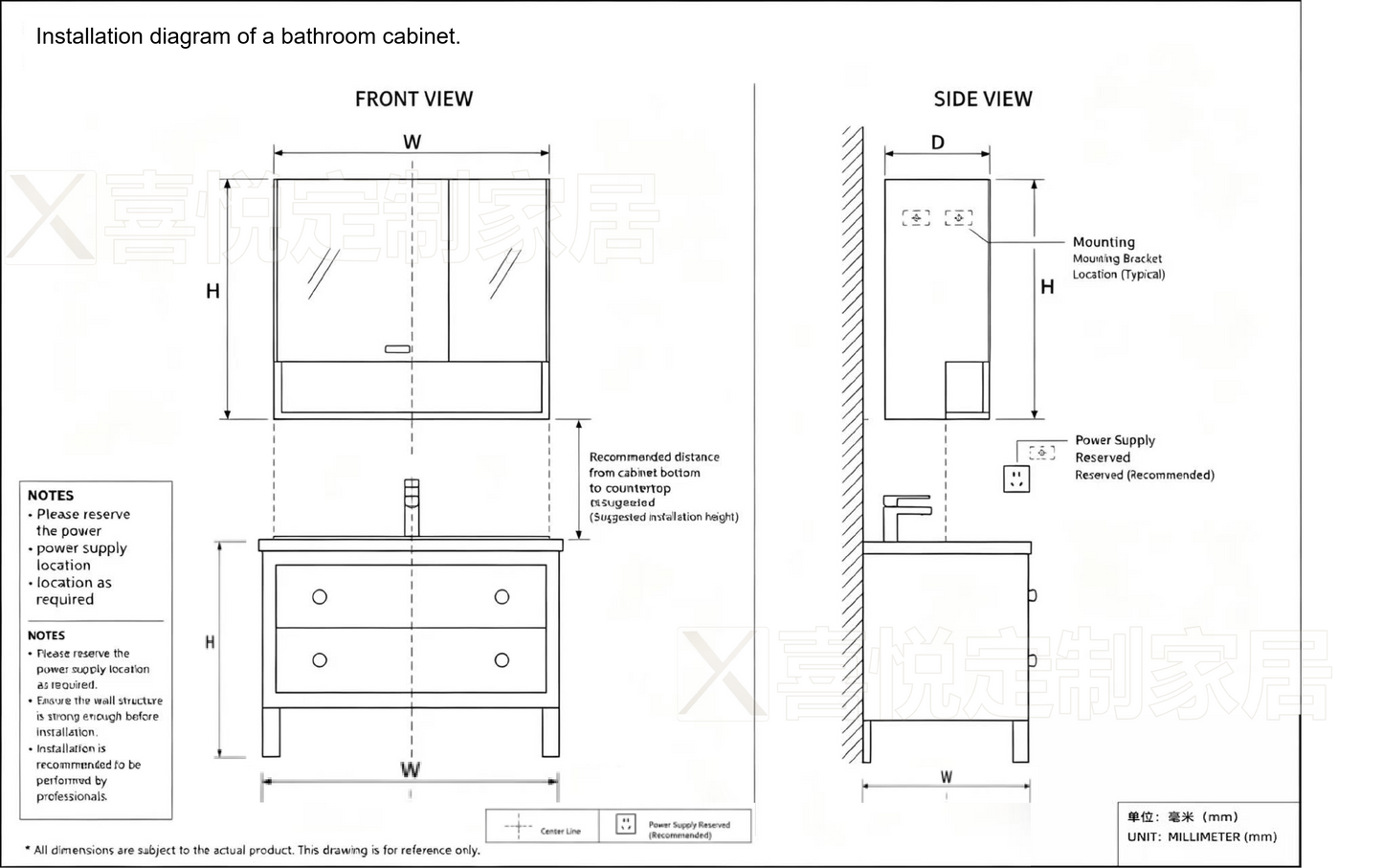 Eco-friendly solid wood cabinet, natural wood color, rustic style, bathroom cabinet, sink basin, eco-friendly.