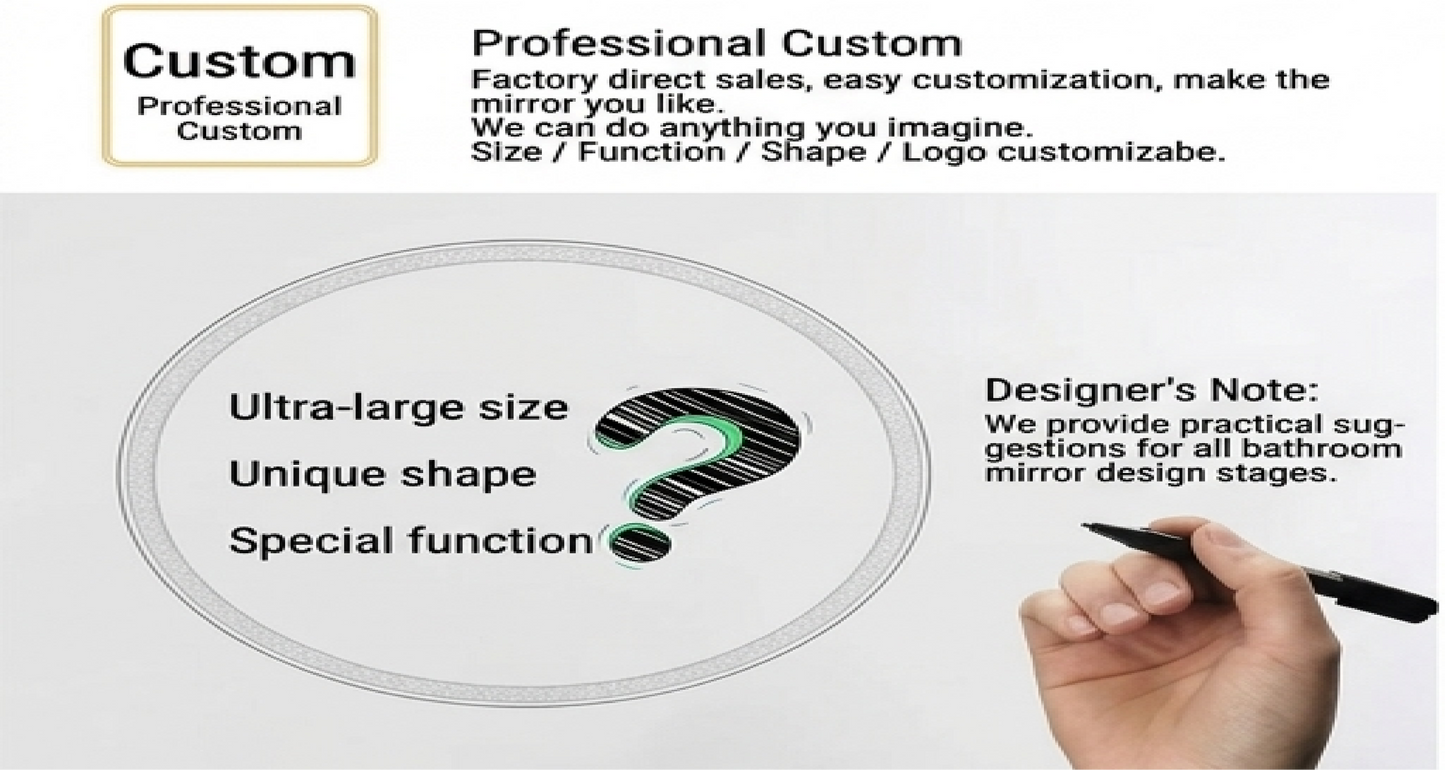 Irregular geometric design LED smart mirror, bathroom mirror, anti-fog, explosion-proof, dressing mirror.
