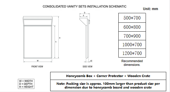 Bathroom mirror front cover light, anti-fog, explosion-proof, smart mirror, stainless steel, custom-made, wall-mounted dressing mirror.